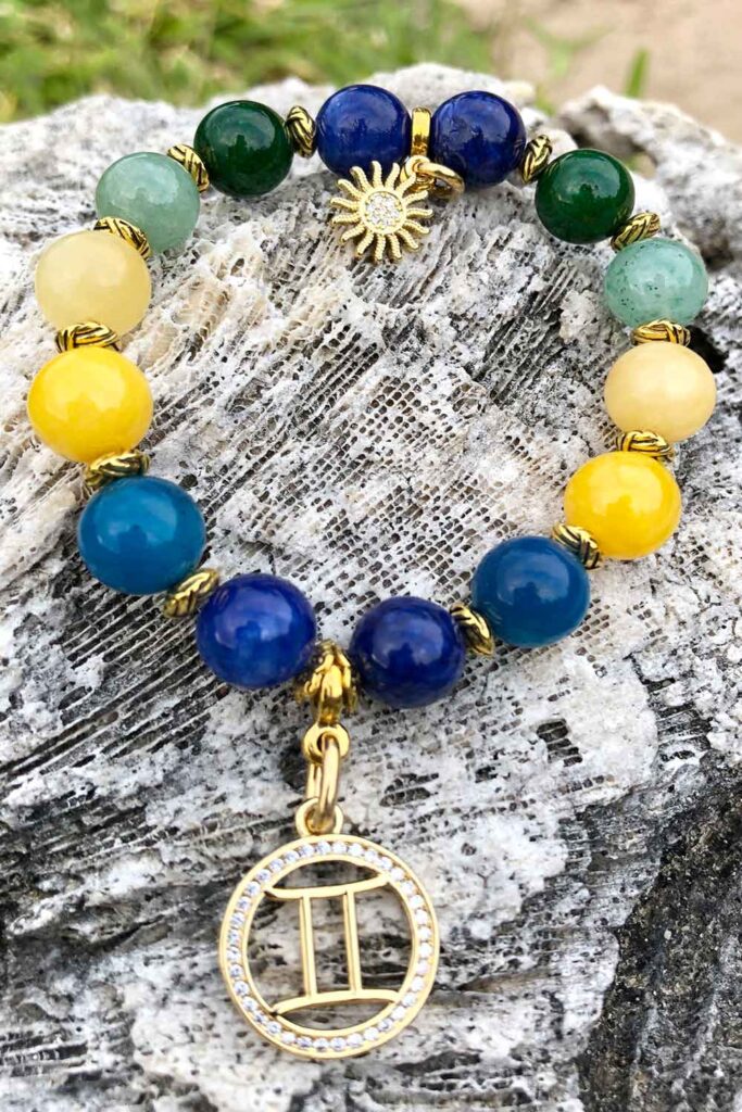Gemini Bracciale In Pelle Intrecciata Per Uomo E Donna, Chiusura In Acciaio, Larghezza 1,5 Cm, Regolabile