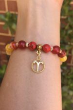 Aries Charm Bracelet Bloom 8mm by Shikhazuri