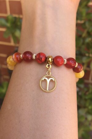 Aries Charm Bracelet Bloom 8mm by Shikhazuri