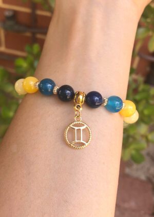Gemini Charm Bracelet Bloom Shikhazuri 8mm beads