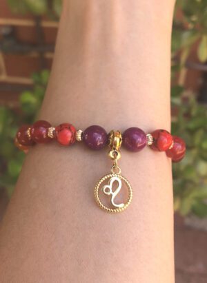 Leo Charm Bracelet by Shikhazuri Bloom 8mm bead size